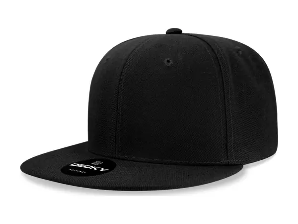 Decky 7011 youth flat bill snapback, Black