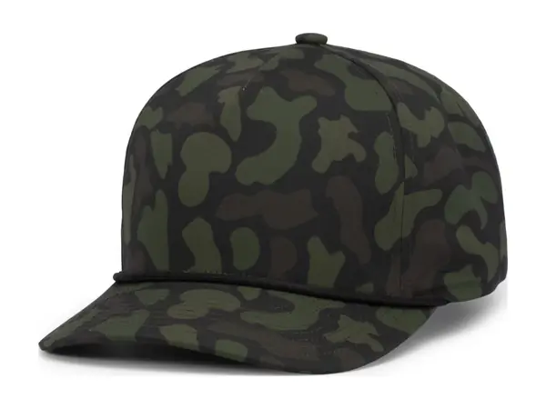 Pacific Headwear P685 duck camo 5-panel trucker, Woodland